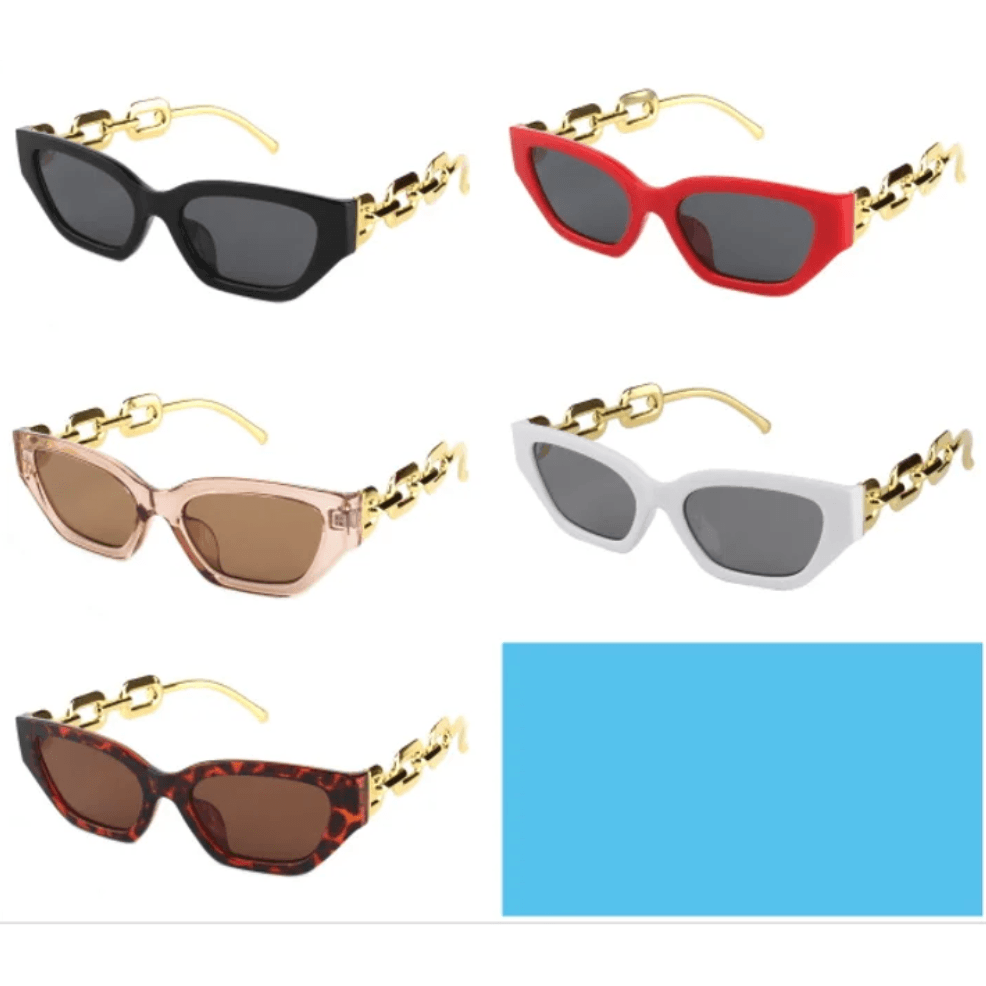 Gold Chain Cool Shape Sunglasses