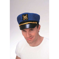 Blue Adult Yacht Cap w/ Emblem