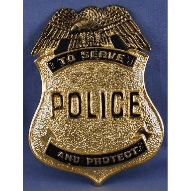 Gold Police Badge