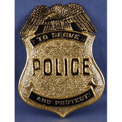 Gold Police Badge