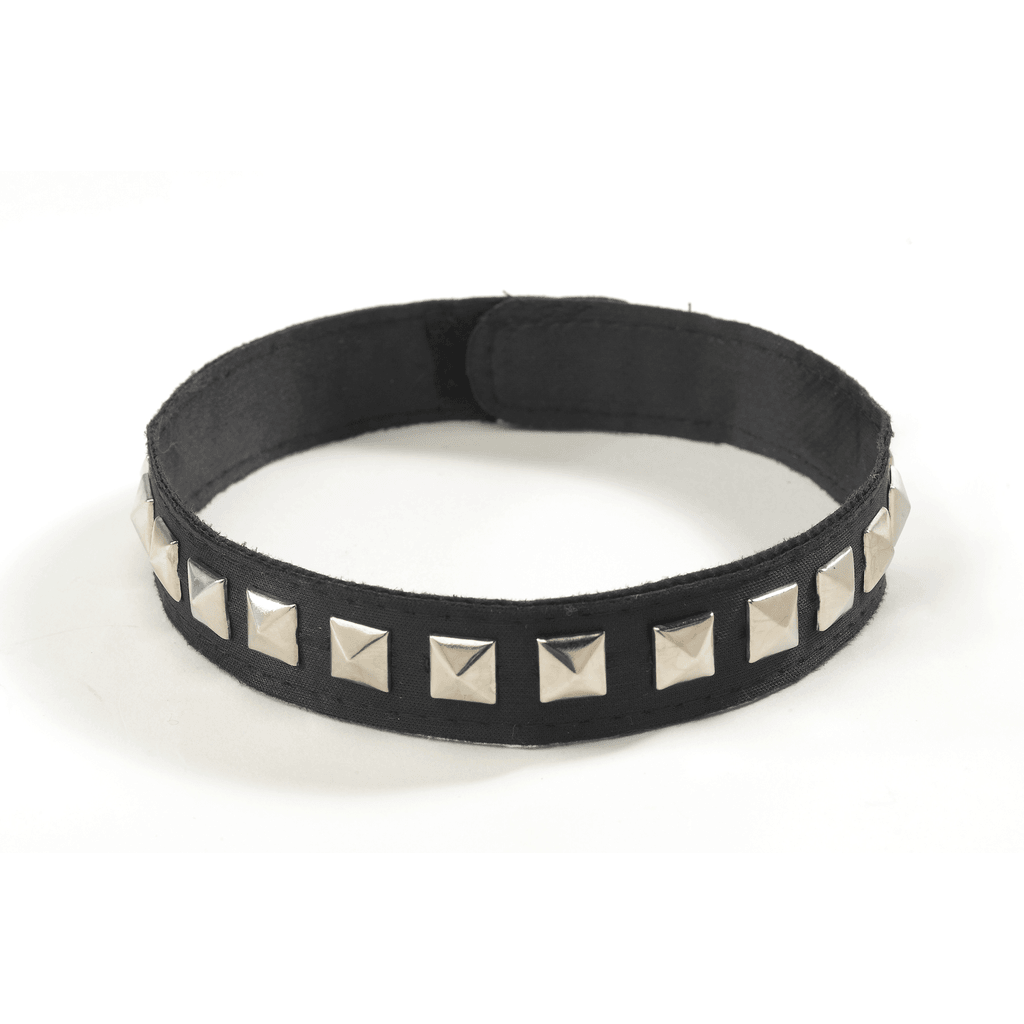 Black Studded Velcro Choker