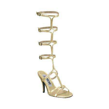 Roman-10 Gold Gladiator Heels