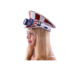 American Flag Sequin Fisherman Hat & Goggles