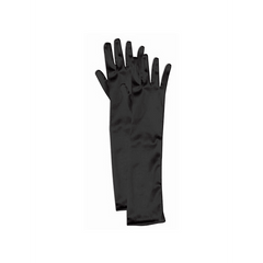 Black Satin Child Opera Gloves