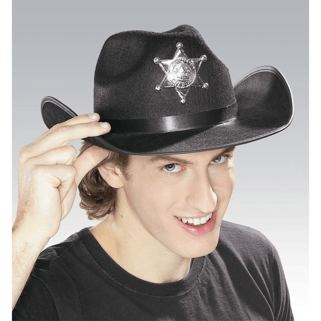 Star Badge Black Sheriff Hat