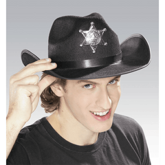 Star Badge Black Sheriff Hat