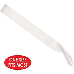 White Satin Sash