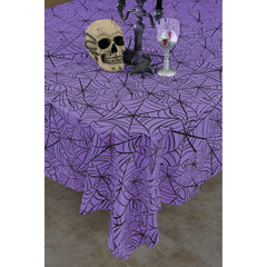 Halloween Themed Spiderweb Pattern Tablecloths