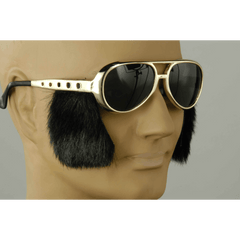 Rock and Roll Glasses with Sideburns