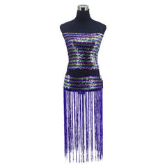 Mardi Gras Stretchy Sequin Fringe Belt