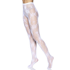 Winter Snowflake Fishnet Tights