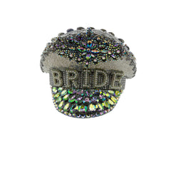 Bride Rhinestone Police Hat