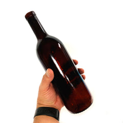 SMASHProps Breakaway Bordeaux Wine Bottle Stunt Prop - AMBER BROWN translucent - Amber Brown Translucent