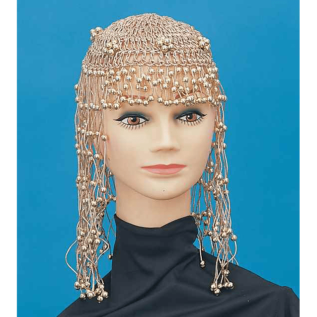 Gold Beaded Cleopatra Headpiece