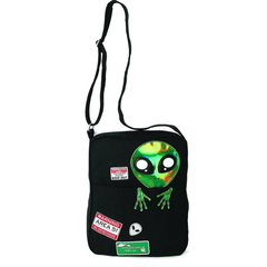 Peeking Alien Canvas Messenger Bag