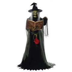 5'8" Spell-Speaking Witch Animated Prop Decoration