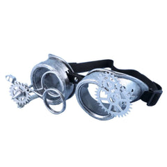 Silver Gears Steampunk Magnifier Goggles