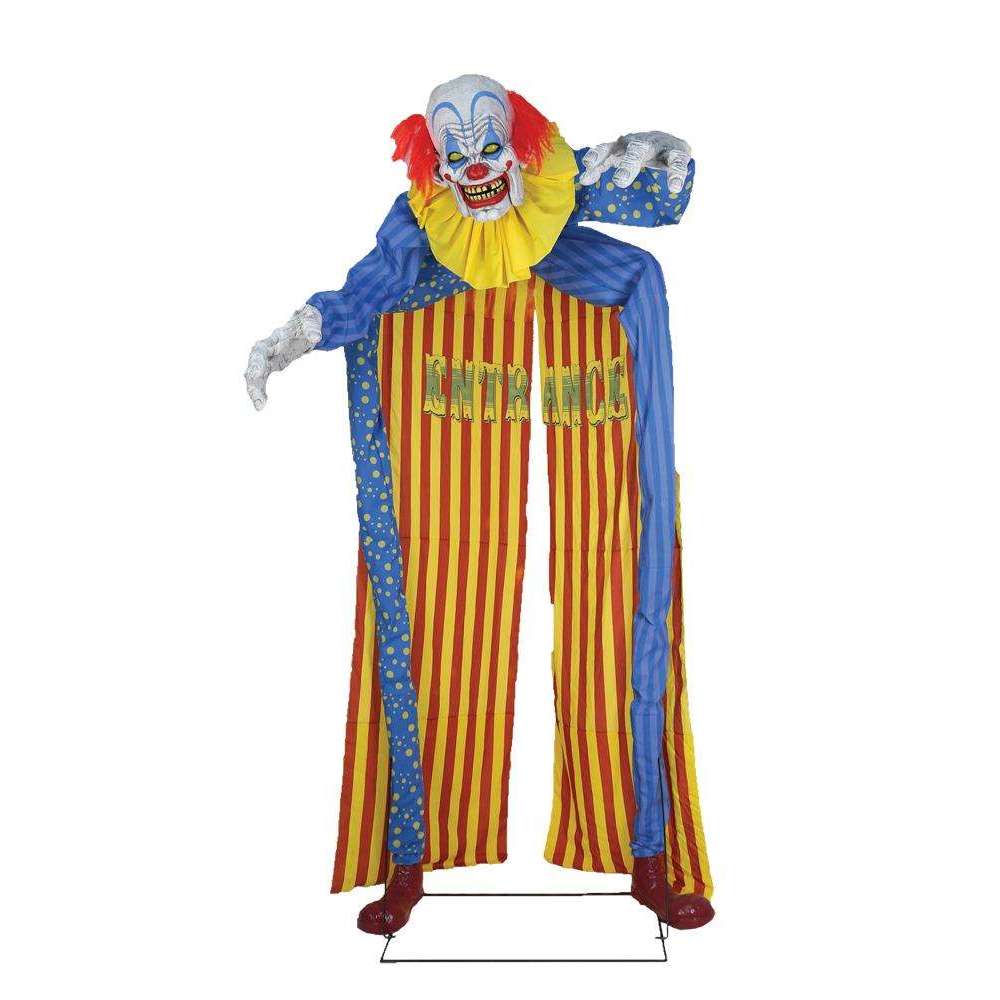 10' Looming Clown Animated Talking Archway Decoration