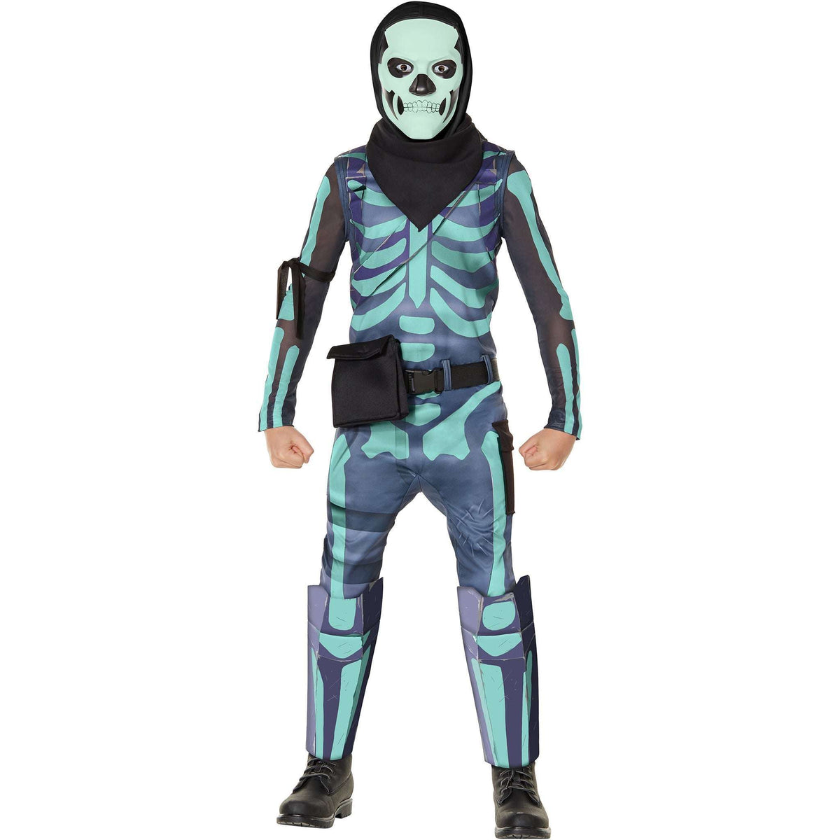 Fortnite Glow In The Dark Skull Trooper Kids Costume