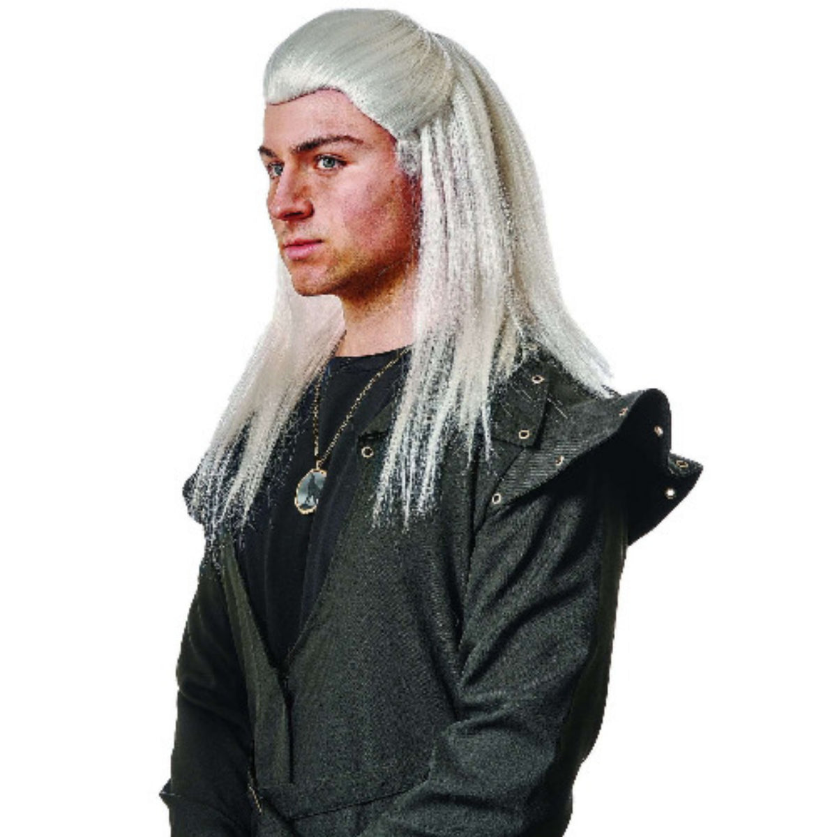 Medieval Knight Silver Grey Unisex Wig