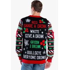 Drinking Game Men's Ugly Christmas Sweater