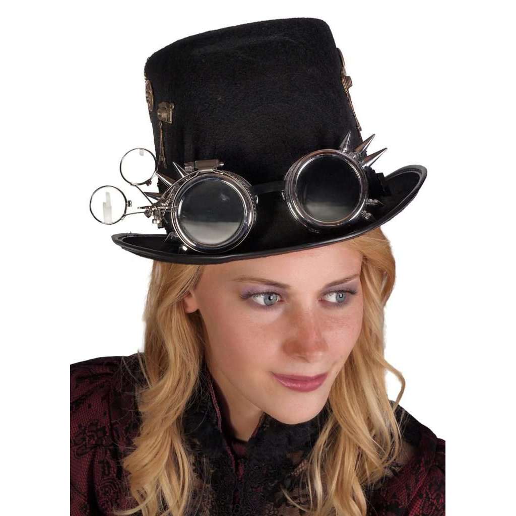 Silver Steampunk Magnifying Glass Goggles