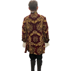 Colonial Burgundy Jacquard Men's Costume