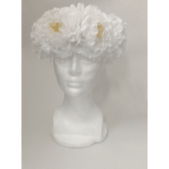 White XL Peony Head Wrap