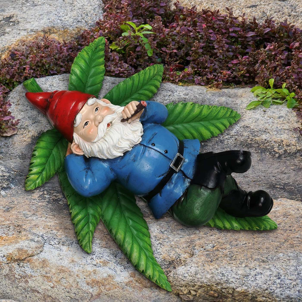 Good Time Ganja Lounging LED Gnome