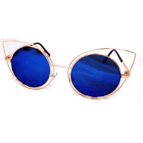 Teardrop Cat Eye Rose Gold Revo Sunglasses