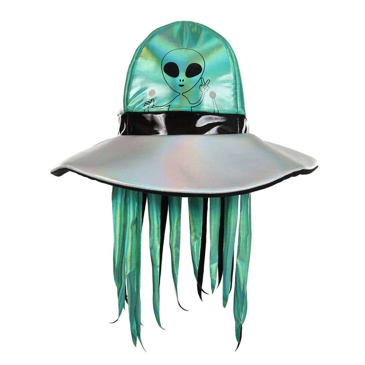 Iridescent Green Alien Abduction Hat