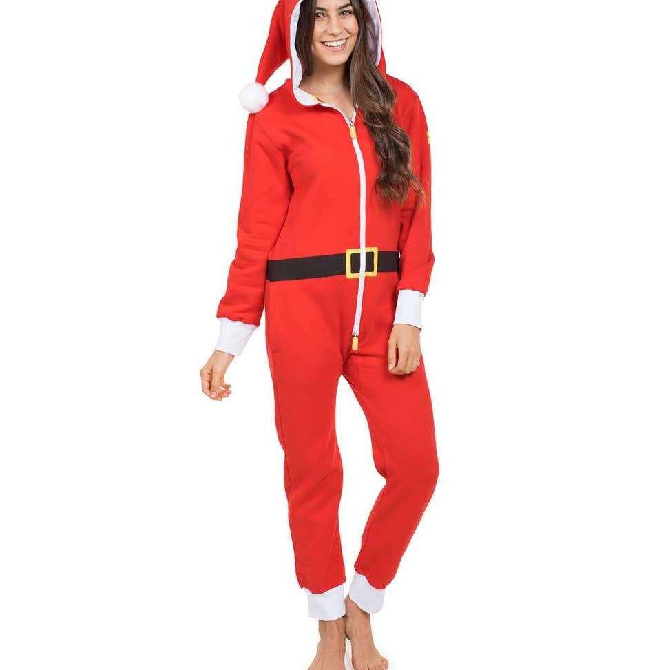 Unisex Santa Christmas Adult Jumpsuit