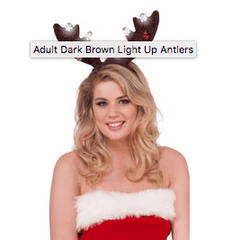 Dark Brown Light Up X-Mas Antlers