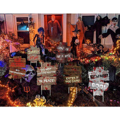 Yard Signs Halloween Decorations - 6 Pieces