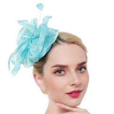 Light Blue 20s Fascinator