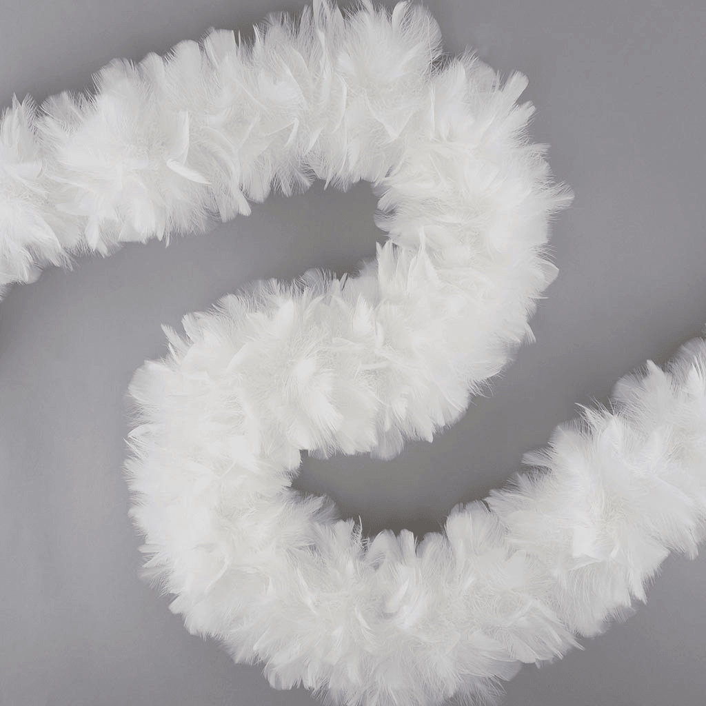 White Turkey Feather Boa