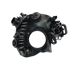 Distressed Black Steampunk Phantom Mask