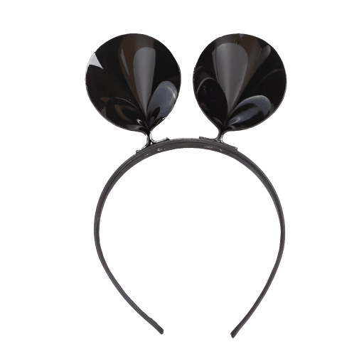 Black Vinyl Mouse Ear Headband