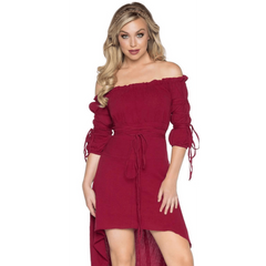 Flirty Off Shoulder Peasant Dress Adult Costume