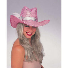 Pink Sequin Cowgirl Hat