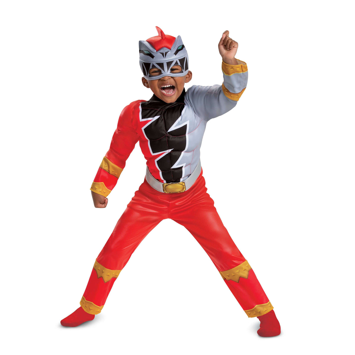 Red Ranger Dino Fury with Muscles Toddler Costume