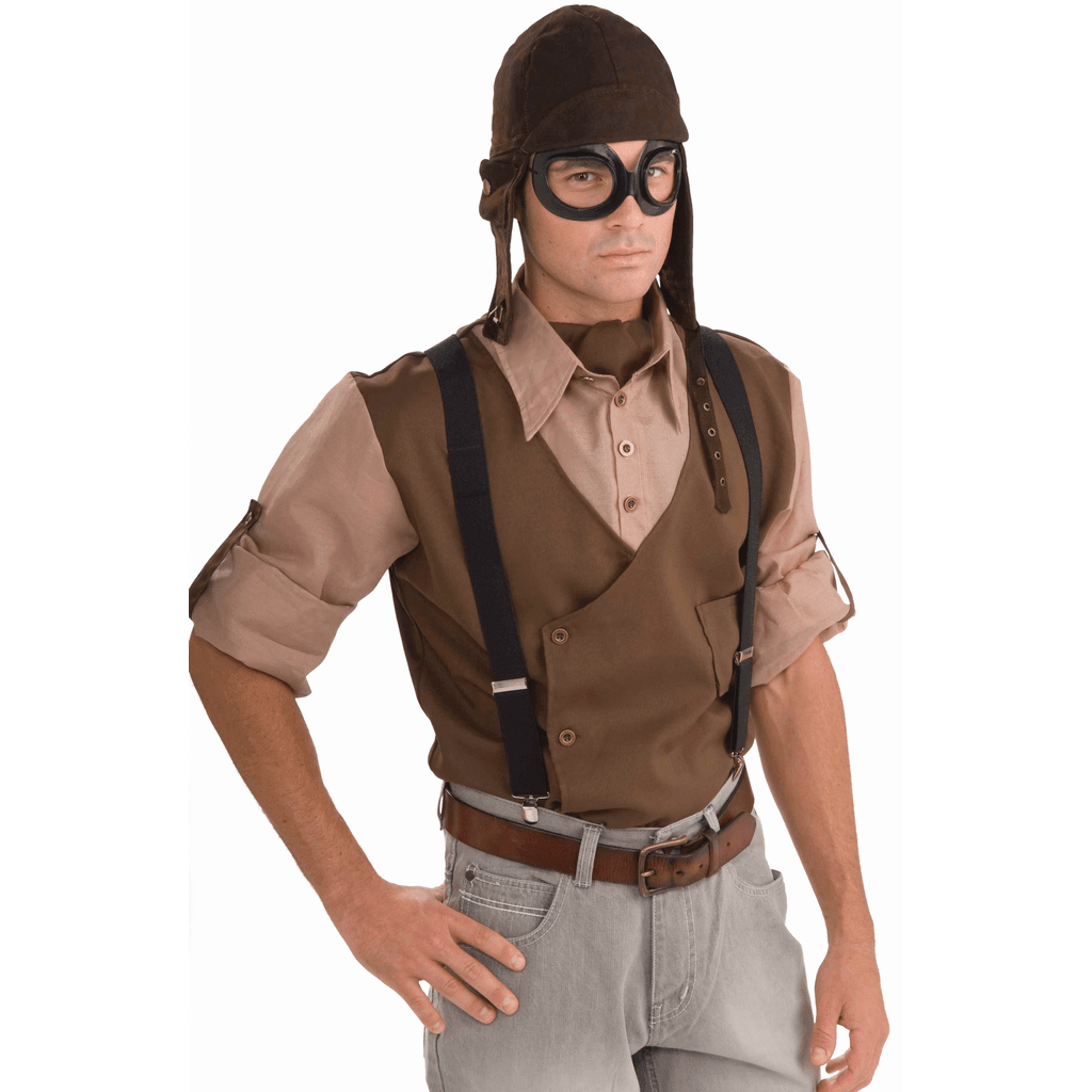 Steampunk Aviator Hat & Goggles Set