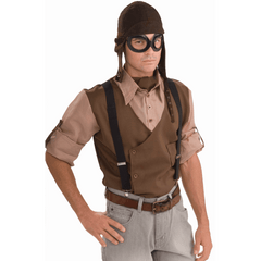 Steampunk Aviator Hat & Goggles Set