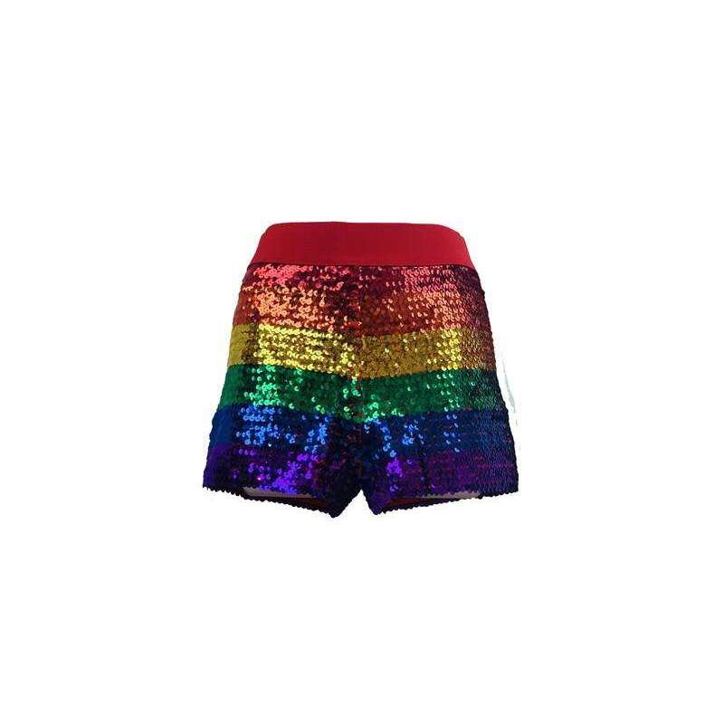 Rainbow Sequin Shorts