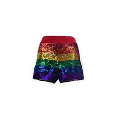 Rainbow Sequin Shorts