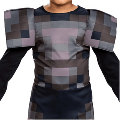 Classic Minecraft Netherite Armor Kids Costume