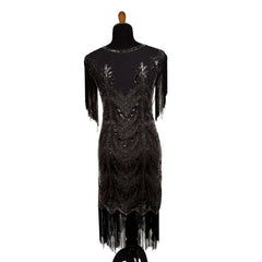 Black Long Fringes Flapper Dress