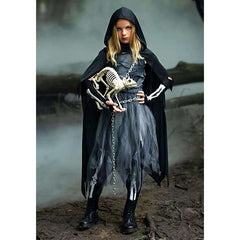 Deluxe Raging Reaper Girl Kids Costume