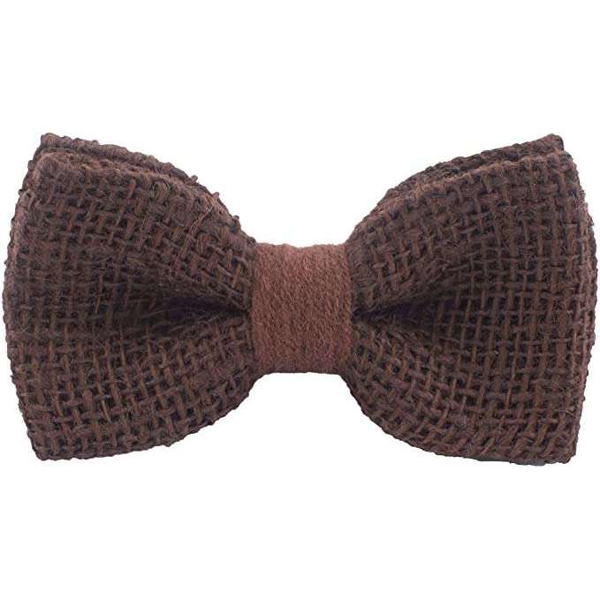 Dark Brown Hemp Bow Tie