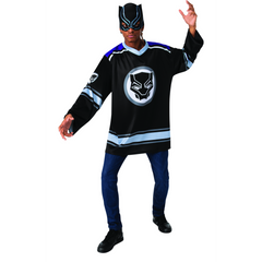 Black Panther Adult Jersey Top & Mask Set